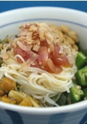 簡単ヘルシー♪ねばねばおそうめん-レシピのメイン写真