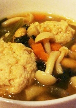 鶏団子の具だくさん お吸い物-レシピのメイン写真