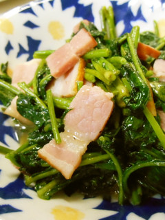 空芯菜とベーコンの炒め物-レシピのメイン写真