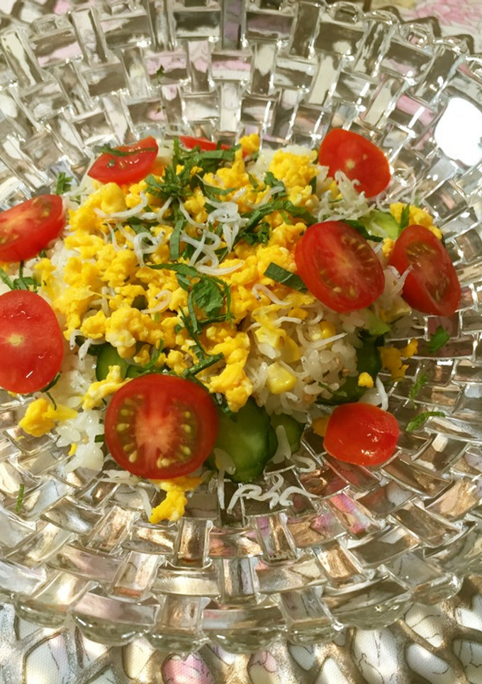 夏野菜としらすの爽やか散し寿司-レシピのメイン写真