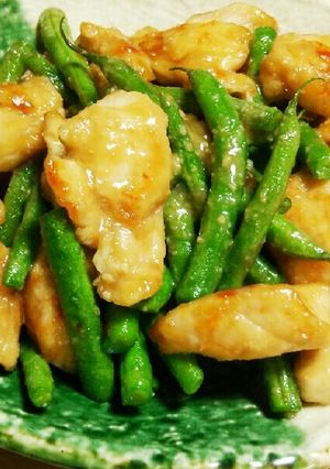柔らか♡ササミとインゲンの味噌炒め♪-レシピのメイン写真