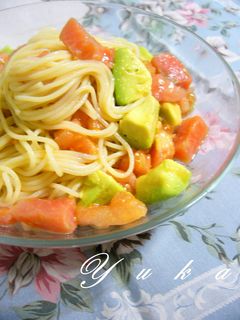 ♦アボカドとトマトの冷製パスタ♦-レシピのメイン写真