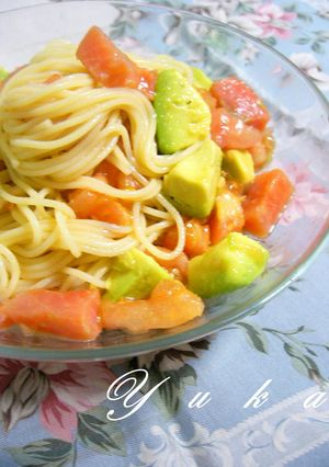 ♦アボカドとトマトの冷製パスタ♦-レシピのメイン写真