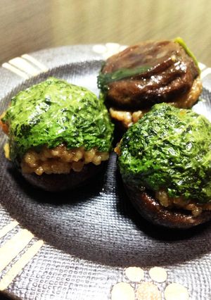 簡単！レンジでしいたけの肉詰め-レシピのメイン写真