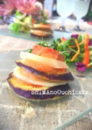 夏野菜と明太子のミルフィーユサラダ-レシピのメイン写真