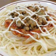 納豆キムチマヨパスタ-レシピのメイン写真