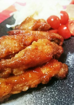 お弁当にも★おつまみ風手羽中の旨甘辛揚げ-レシピのメイン写真