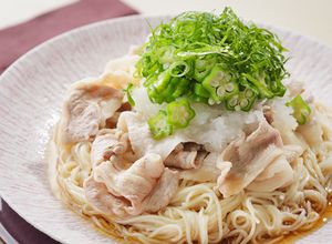 冷たい豚おろしオクラそうめん-レシピのメイン写真