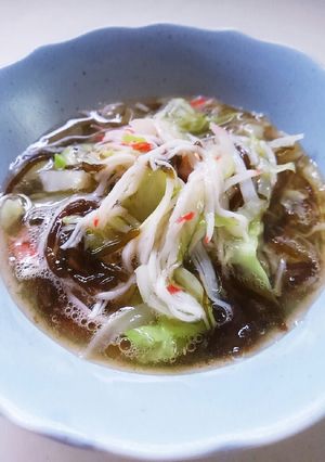 カニかまキャベツのもずく酢の物☆-レシピのメイン写真