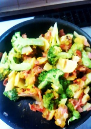 焼き芋、ブロッコリー炒め？-レシピのメイン写真
