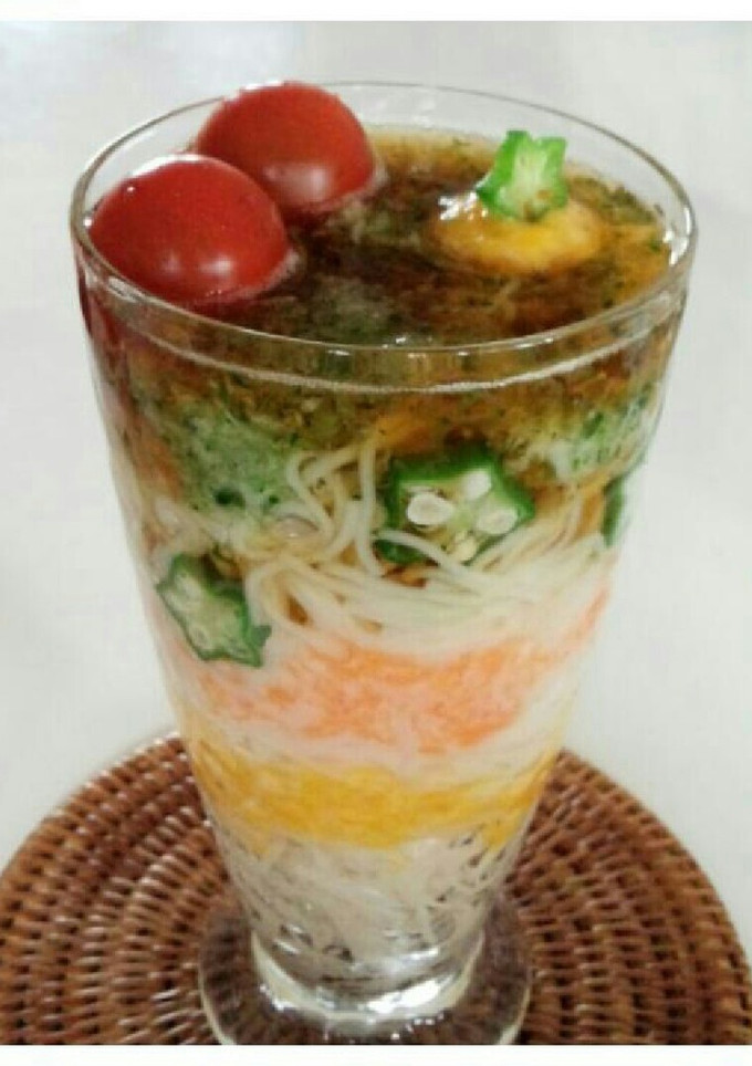 七夕そうめん☆とろろパフェ-レシピのメイン写真