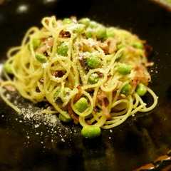 รูปของ 枝豆のペペロンチーノスパゲティ