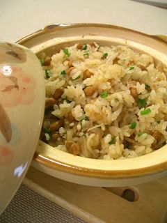 土鍋で☆納豆炊き込みご飯-レシピのメイン写真
