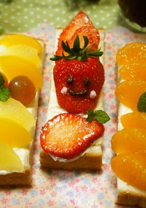 超簡単フルーツ♡スティックオープンサンド-レシピのメイン写真