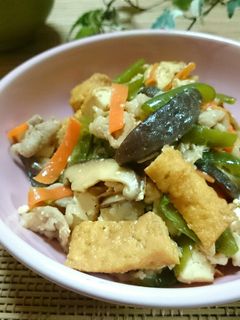 厚揚げピーマン豚肉の☆簡単味噌炒め★-レシピのメイン写真