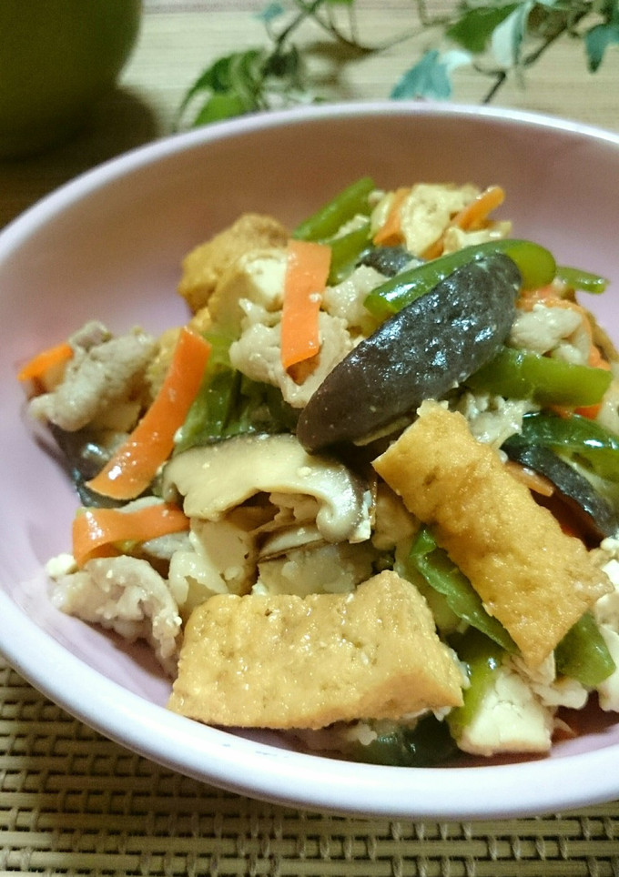 厚揚げピーマン豚肉の☆簡単味噌炒め★-レシピのメイン写真