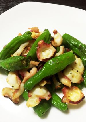 簡単★ししとう&タコのカレー風味炒め-レシピのメイン写真