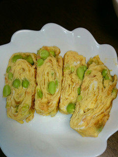 鮭と枝豆の卵焼き-レシピのメイン写真