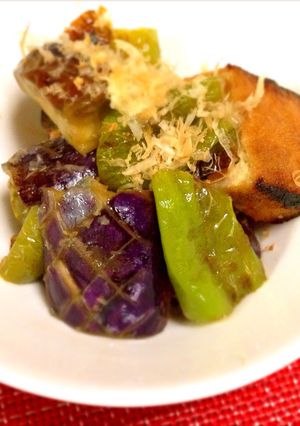 揚げない!なすと万願寺、厚揚げの生姜煮-レシピのメイン写真