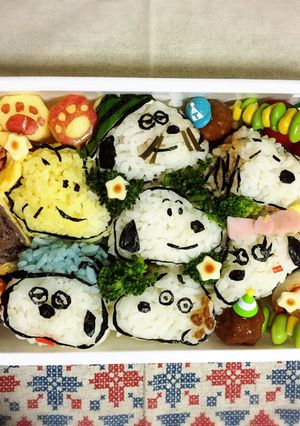 スヌーピー兄弟♡キャラ弁-レシピのメイン写真