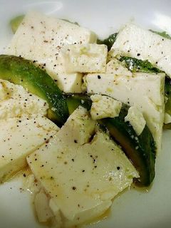 お豆腐&アボカドの濃厚おつまみ(ごま油)-レシピのメイン写真
