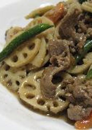 牛肉とレンコンの炒め物-レシピのメイン写真
