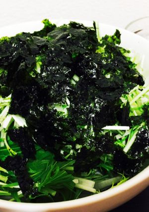 簡単！水菜のサラダ☆ドレッシングは1:1-レシピのメイン写真