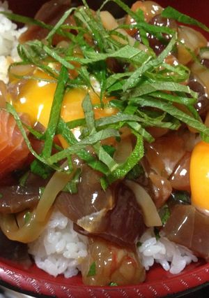 めっちゃ簡単！海鮮漬け丼！！-レシピのメイン写真