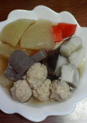 あっさり(＾＾)とり団子と野菜の煮物♪-レシピのメイン写真