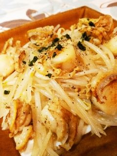 格安!ホタテともやしのクレソルバター炒め-レシピのメイン写真