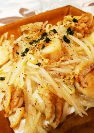 格安！ホタテともやしのクレソルバター炒め-レシピのメイン写真