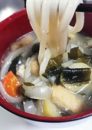 残り物の味噌汁で♪あつあつうどん味噌汁-レシピのメイン写真