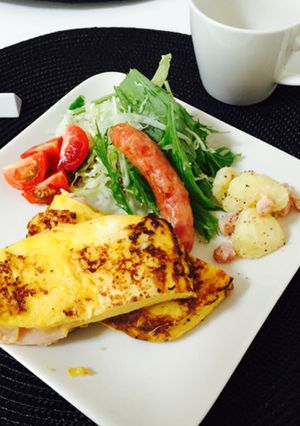 外カリッ中プルっ甘くないフレンチトースト-レシピのメイン写真