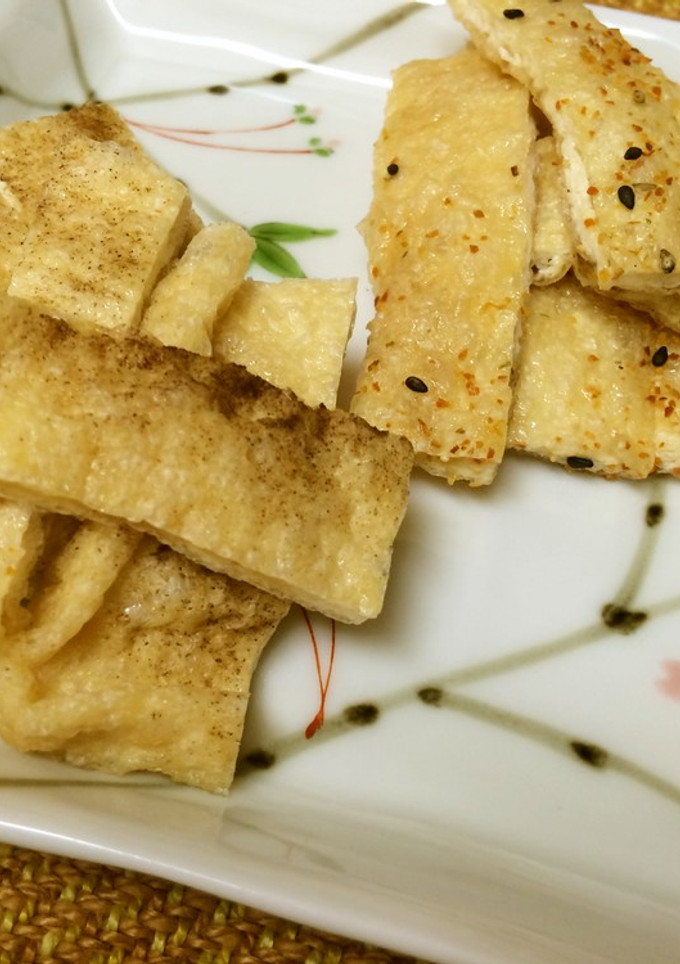 レンジで簡単：油揚げおつまみ2種-レシピのメイン写真