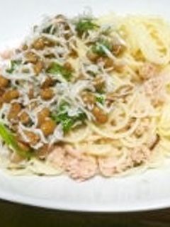 超簡単☆ツナと納豆和え和風パスタ-レシピのメイン写真