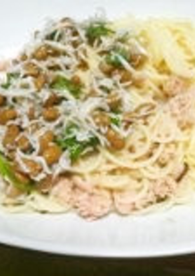 超簡単☆ツナと納豆和え和風パスタ-レシピのメイン写真