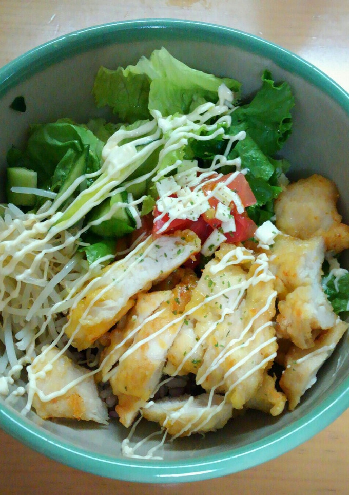 しまった(>.<)失敗唐揚げをリメイク丼-レシピのメイン写真