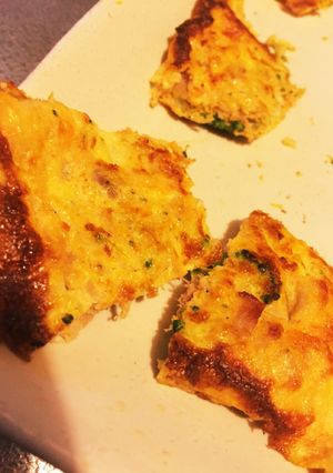 離乳食♡混ぜて焼くﾂﾅしらす野菜の卵焼き-レシピのメイン写真