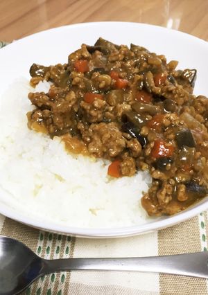 ナスたっぷりひき肉カレー-レシピのメイン写真