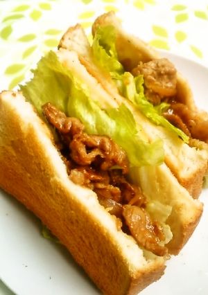 ☺簡単カフェ飯♪ジンジャーボークサンド-レシピのメイン写真