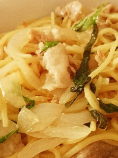 豚肉とシソの葉の味噌パスタ-レシピのメイン写真