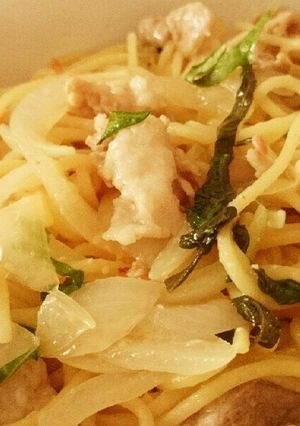豚肉とシソの葉の味噌パスタ-レシピのメイン写真