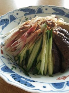 暑い日のランチに!ごまだしサラダうどん-レシピのメイン写真