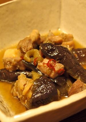 とり肉となすのピリ甘煮-レシピのメイン写真