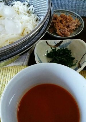 野菜ジュースdeそうめん-レシピのメイン写真