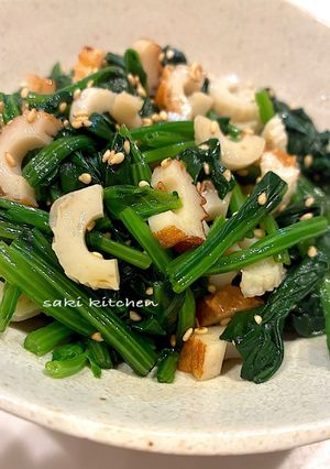 竹輪とほうれん草の胡麻和え-レシピのメイン写真