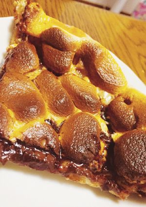 マックスブレナー風!チョコマシュマロピザ-レシピのメイン写真