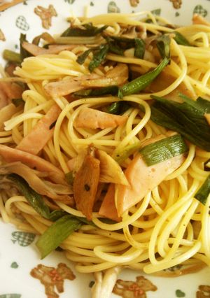 ニラハムポン酢パスタ-レシピのメイン写真