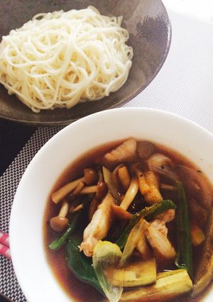 ナスが美味しい♡夏野菜つけ麺-レシピのメイン写真