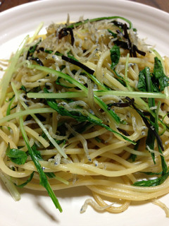 しらすと水菜のあっさり和風パスタ-レシピのメイン写真